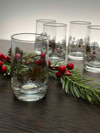 Стаканы Богемия, Чехословакия. Тонкое стекло, золотой орнамент. Этикетка. Цена за 6 шт. Картинка 7